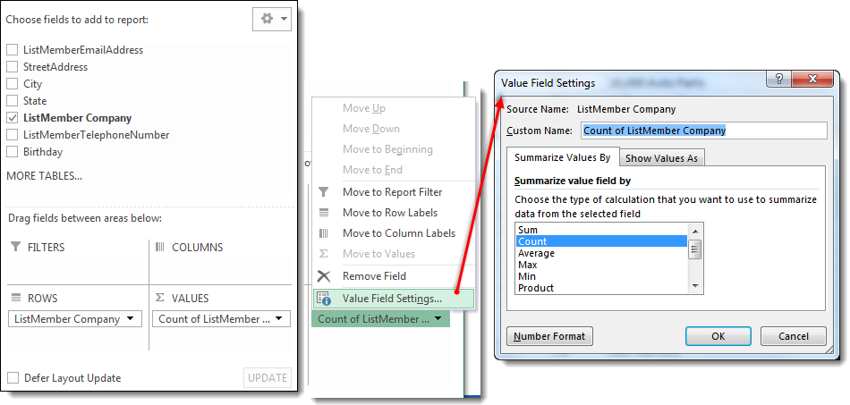 Find Duplicates - Use PivotTable