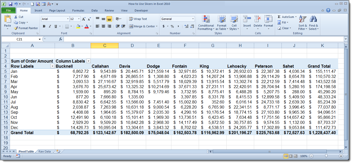 How to Use Slicers in Excel - Image 1