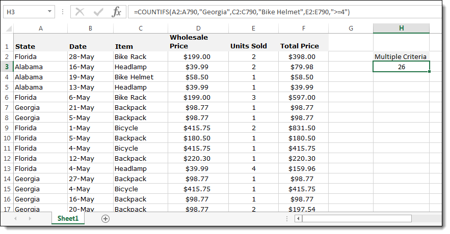 COUNTIFS - Excel's COUNTIF for Multiple Criteria - image 2