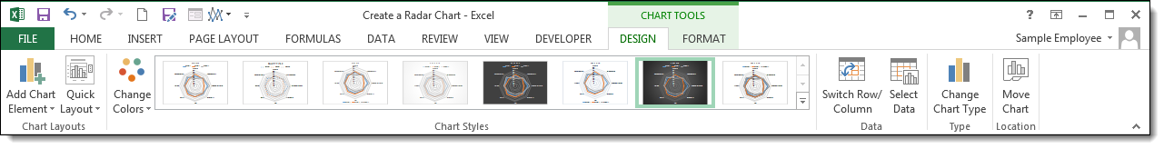 Create a Radar Chart - image 5