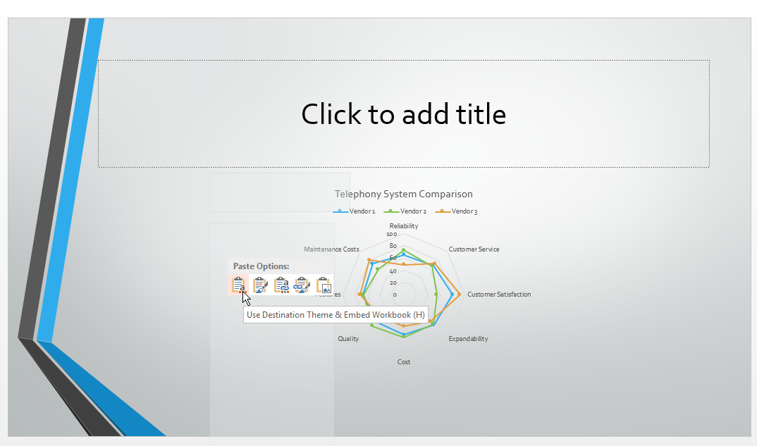 Export Excel Charts to Word and PowerPoint - use destination theme & link data