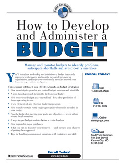 How to Plan & Monitor a Budget Training