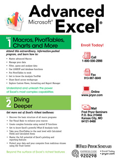 Advanced Microsoft® Excel® — Diving Deeper