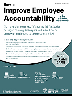 Improving Accountability in the Workplace 