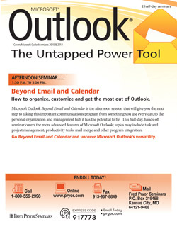 Training image for Outlook®: Beyond Email and Calendar                                        