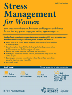 Training image for Stress Management for Women (afternoon)                                    